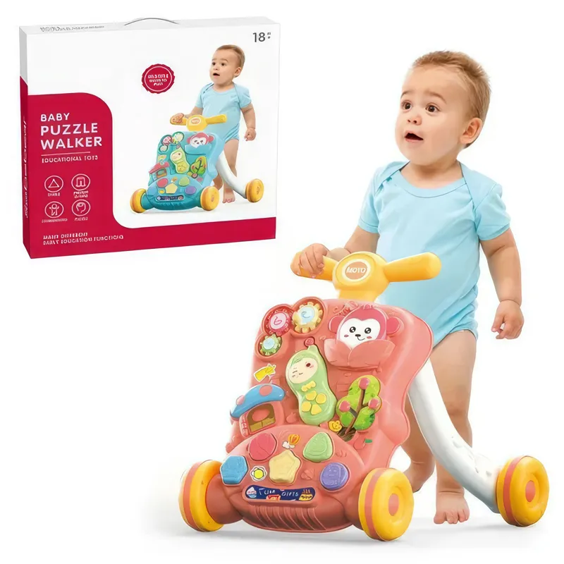 2-in-1 Baby Puzzle Walker, Early Learning Activity Center, Multifunctional Removable Play Panel, Educational Toy (Yl622)
